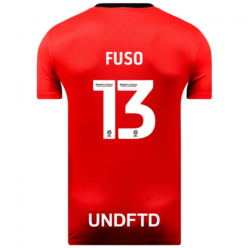 Kandiny Niño Camiseta Ivana Fuso #13 Rojo 2ª Equipación 2023/24 La Camisa