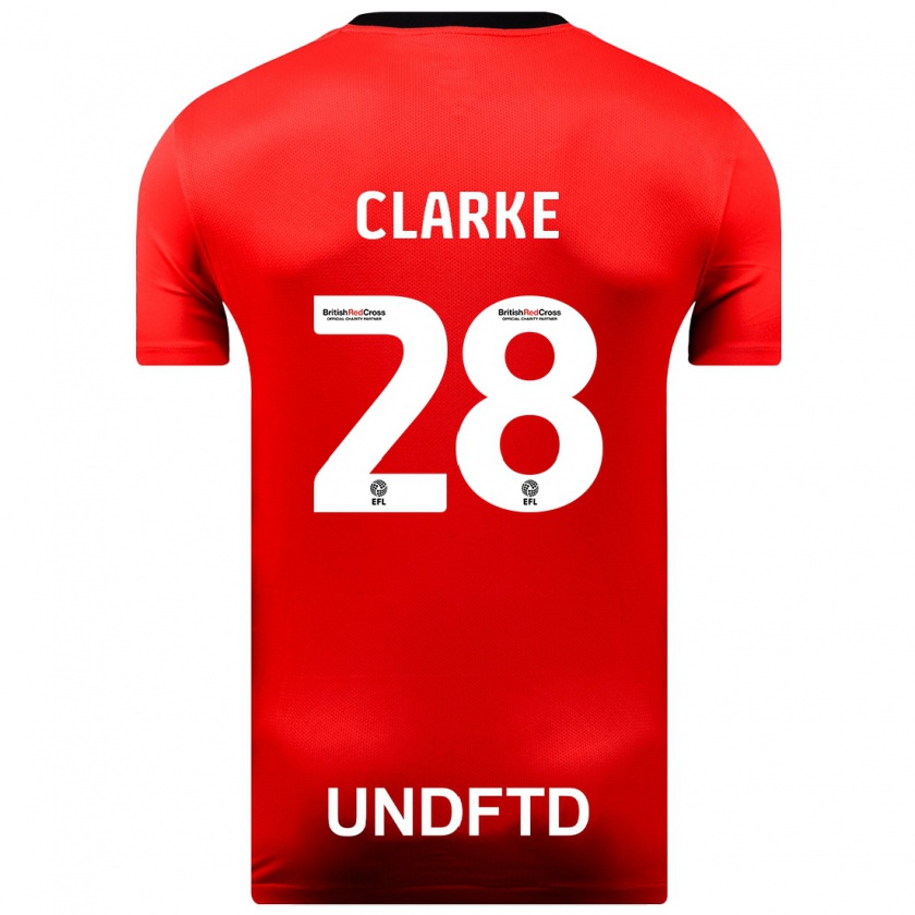 Kandiny Niño Camiseta Charlotte Clarke #28 Rojo 2ª Equipación 2023/24 La Camisa