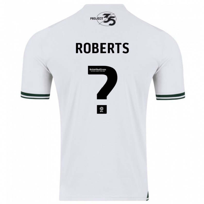 Kandiny Niño Camiseta Caleb Roberts #0 Blanco 2ª Equipación 2023/24 La Camisa