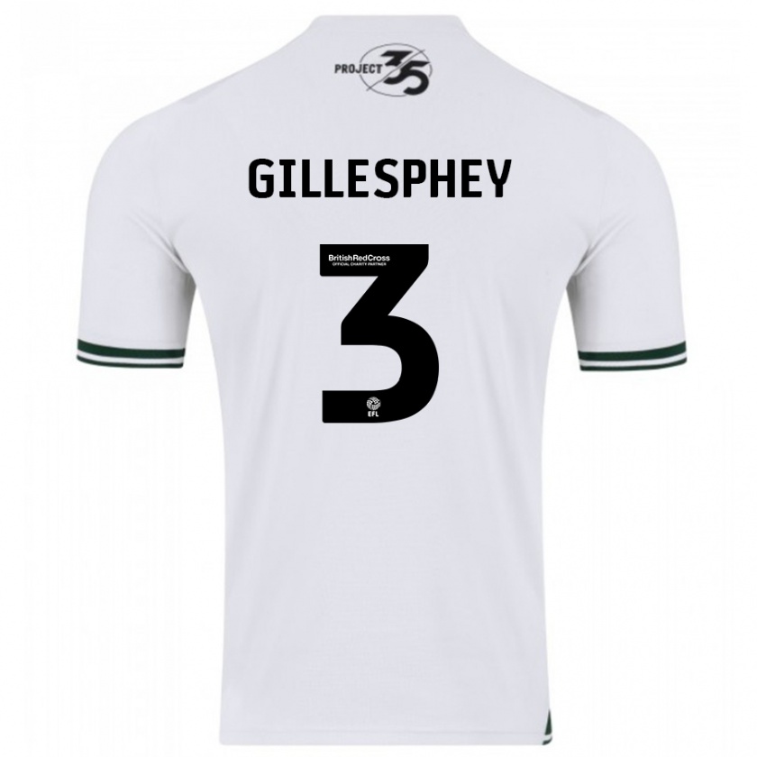 Kandiny Niño Camiseta Macaulay Gillesphey #3 Blanco 2ª Equipación 2023/24 La Camisa México