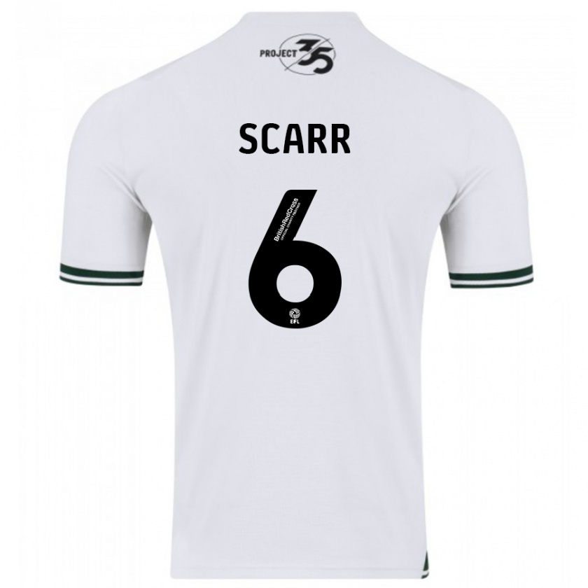 Kandiny Niño Camiseta Dan Scarr #6 Blanco 2ª Equipación 2023/24 La Camisa