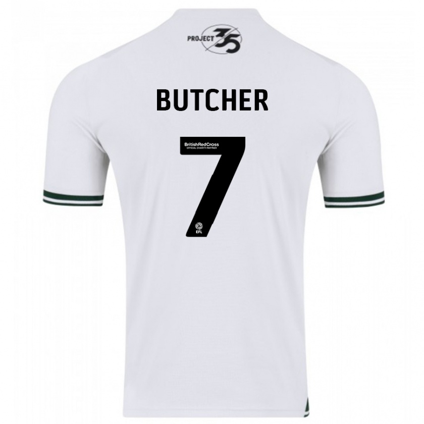 Kandiny Niño Camiseta Matt Butcher #7 Blanco 2ª Equipación 2023/24 La Camisa