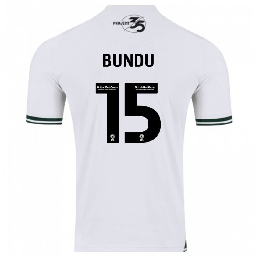 Kandiny Niño Camiseta Mustapha Bundu #15 Blanco 2ª Equipación 2023/24 La Camisa México