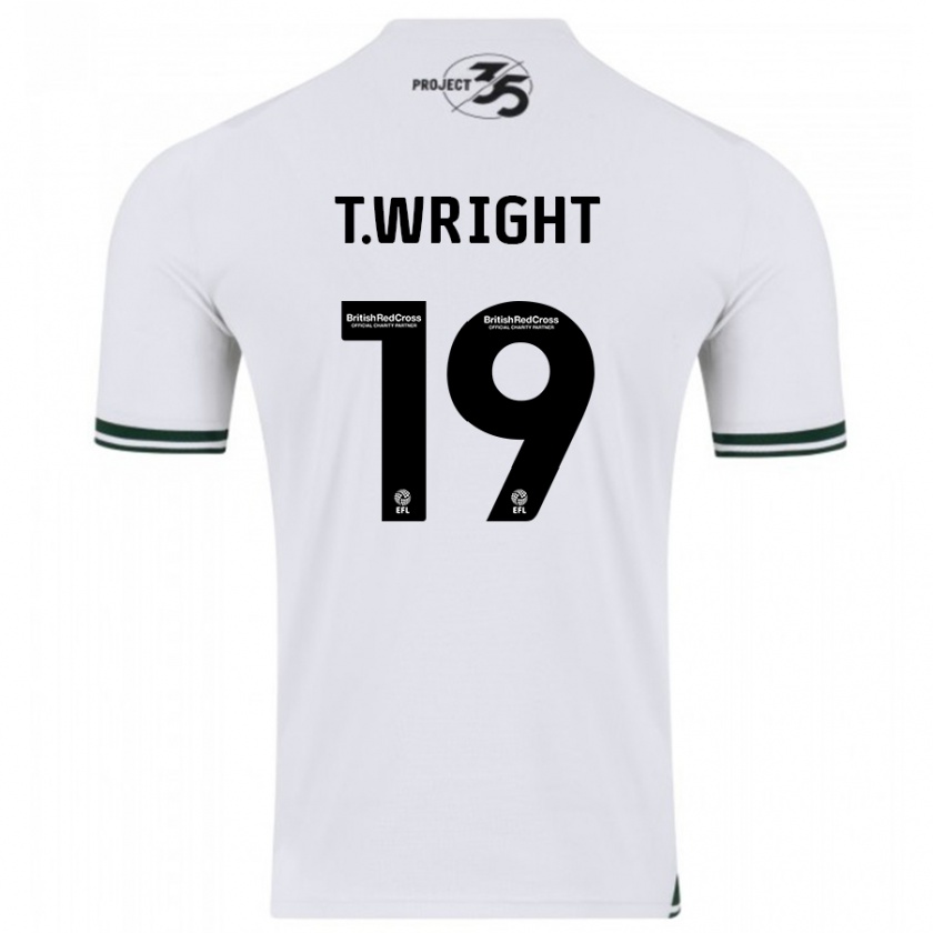 Kandiny Bambino Maglia Tyreik Wright #19 Bianco Kit Gara Away 2023/24 Maglietta