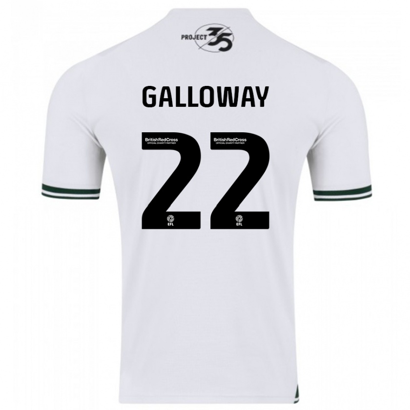 Kandiny Niño Camiseta Brendan Galloway #22 Blanco 2ª Equipación 2023/24 La Camisa