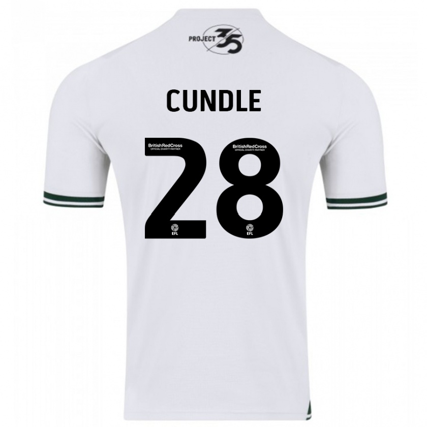 Kandiny Niño Camiseta Luke Cundle #28 Blanco 2ª Equipación 2023/24 La Camisa