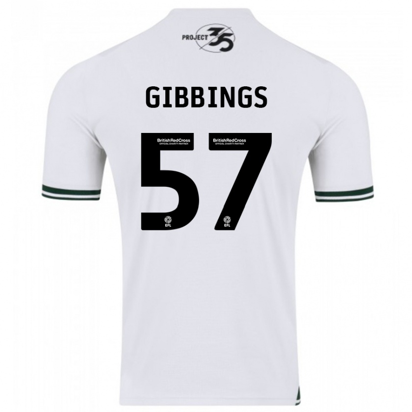 Kandiny Niño Camiseta Cole Gibbings #57 Blanco 2ª Equipación 2023/24 La Camisa México