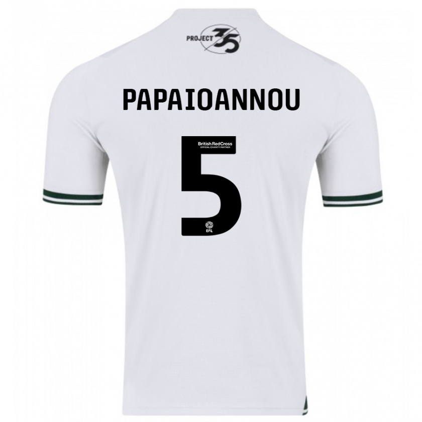 Kandiny Niño Camiseta Panagiota Papaioannou #5 Blanco 2ª Equipación 2023/24 La Camisa México