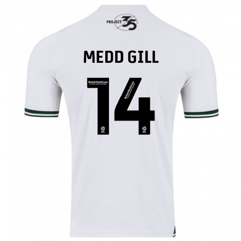 Kandiny Niño Camiseta Tamsin Medd-Gill #14 Blanco 2ª Equipación 2023/24 La Camisa