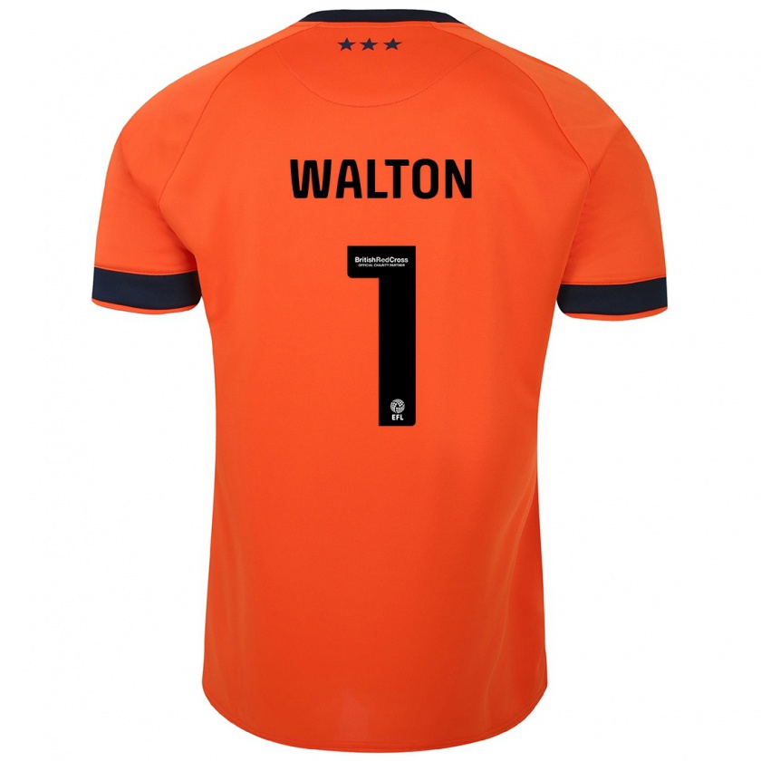 Kandiny Bambino Maglia Christian Walton #1 Arancia Kit Gara Away 2023/24 Maglietta