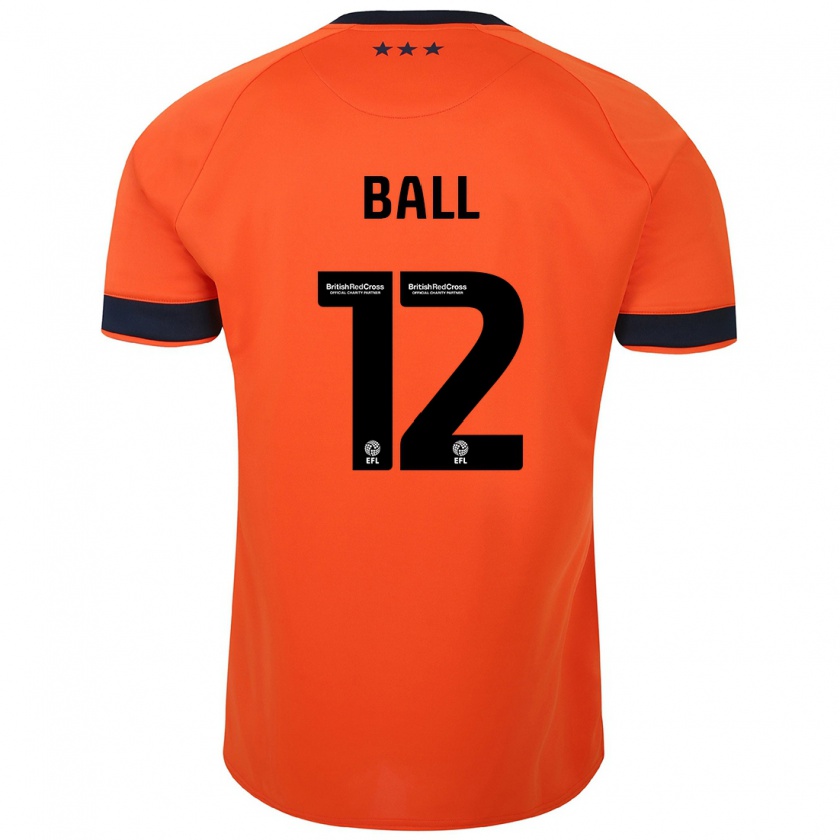 Kandiny Bambino Maglia Dominic Ball #12 Arancia Kit Gara Away 2023/24 Maglietta