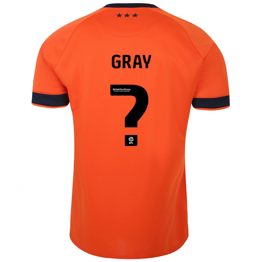 Kandiny Kinder Henry Gray #0 Orangefarben Auswärtstrikot Trikot 2023/24 T-Shirt Österreich