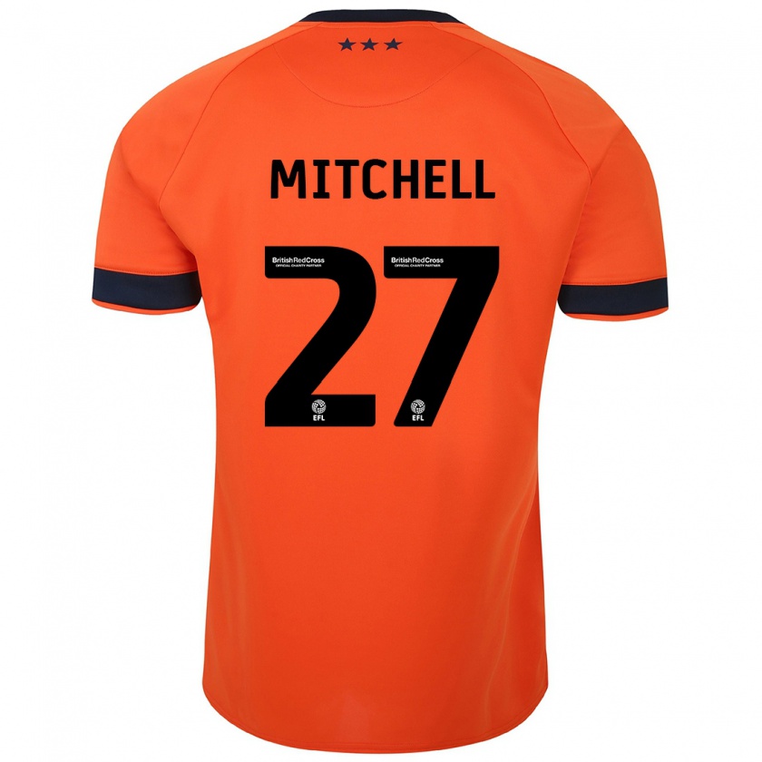 Kandiny Bambino Maglia Leah Mitchell #27 Arancia Kit Gara Away 2023/24 Maglietta