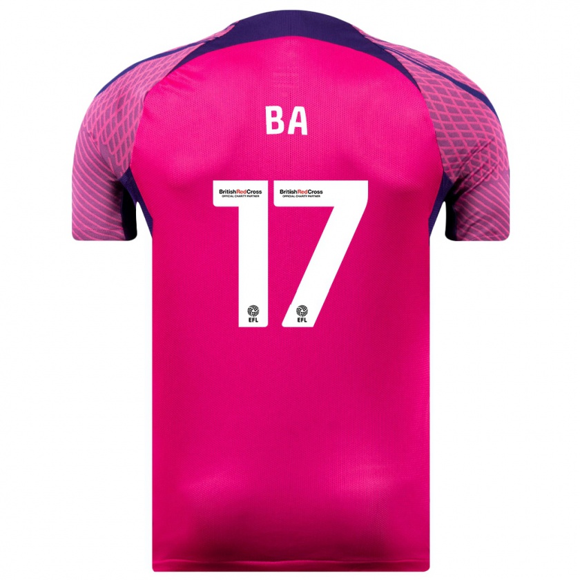 Kandiny Niño Camiseta Abdoullah Ba #17 Morado 2ª Equipación 2023/24 La Camisa