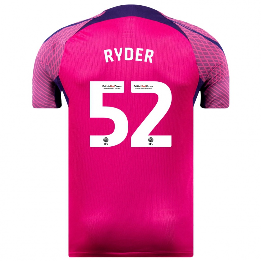 Kandiny Kinder Joe Ryder #52 Lila Auswärtstrikot Trikot 2023/24 T-Shirt Österreich