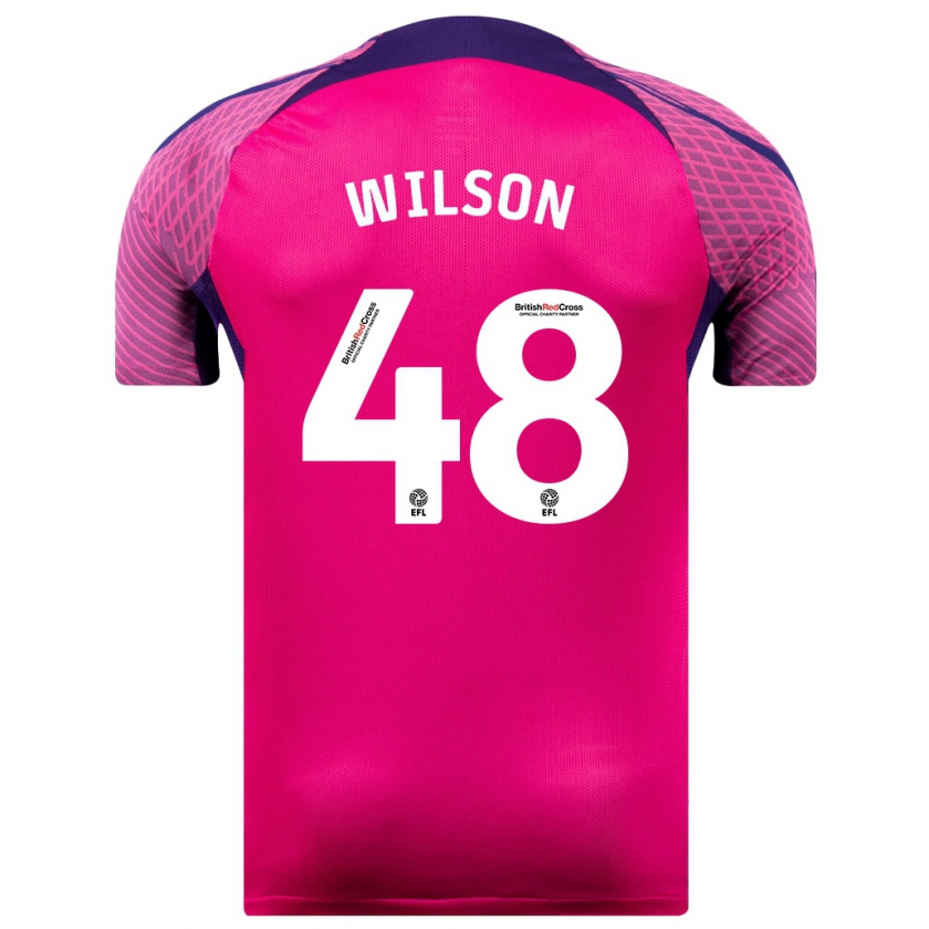 Kandiny Kinder Callum Wilson #48 Lila Auswärtstrikot Trikot 2023/24 T-Shirt Österreich