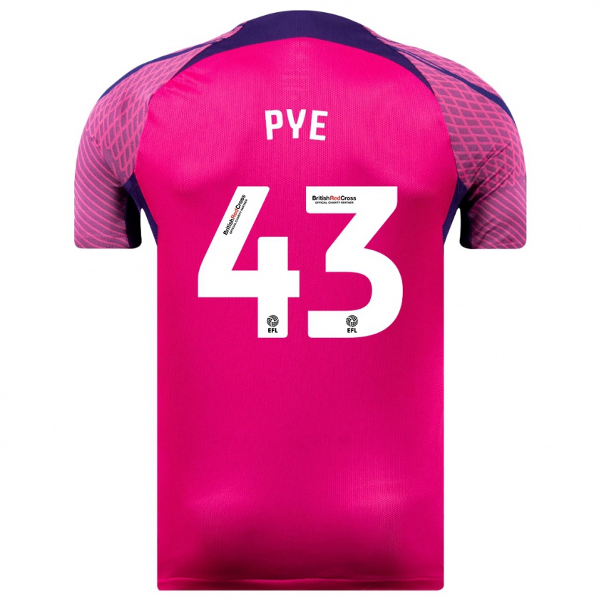 Kandiny Bambino Maglia Connor Pye #43 Porpora Kit Gara Away 2023/24 Maglietta