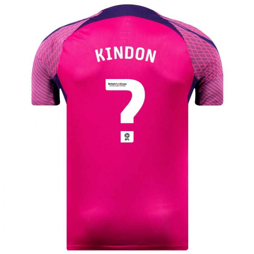 Kandiny Bambino Maglia Ben Kindon #0 Porpora Kit Gara Away 2023/24 Maglietta