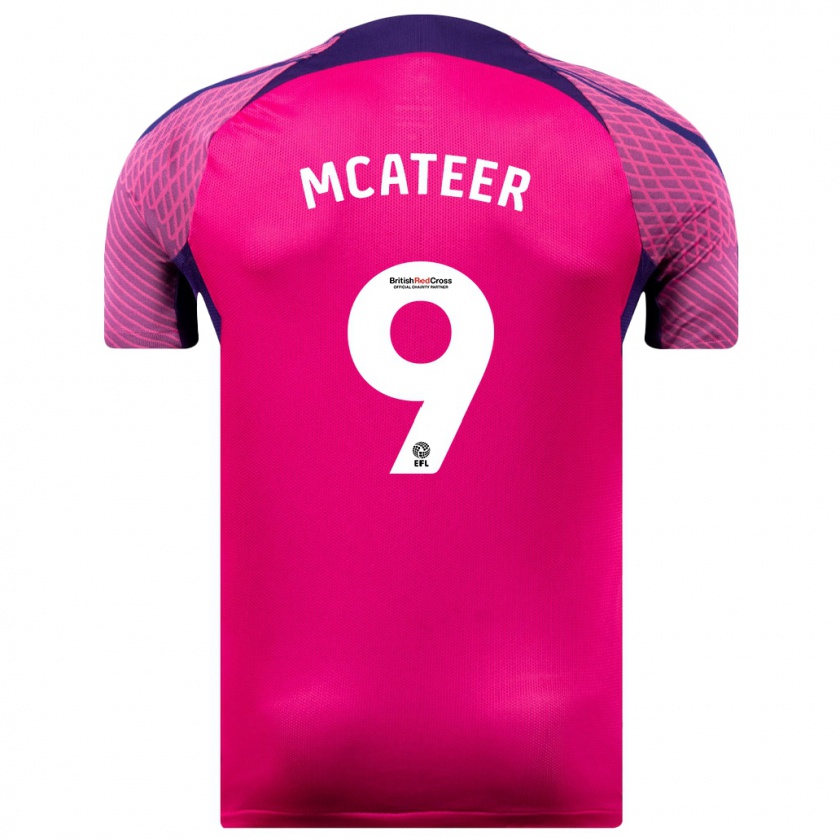 Kandiny Bambino Maglia Mary Mcateer #9 Porpora Kit Gara Away 2023/24 Maglietta