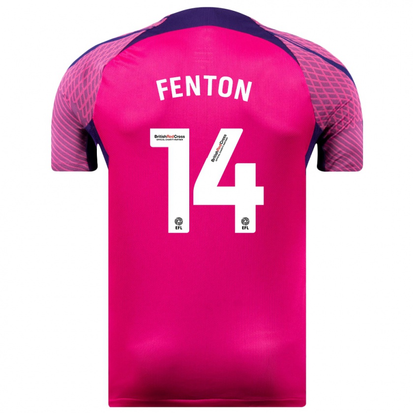 Kandiny Niño Camiseta Natasha Fenton #14 Morado 2ª Equipación 2023/24 La Camisa