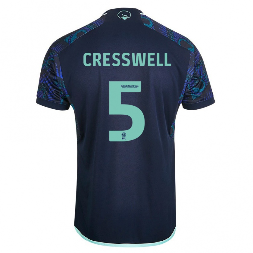 Kandiny Kinderen Charlie Cresswell #5 Blauw Uitshirt Uittenue 2023/24 T-Shirt België