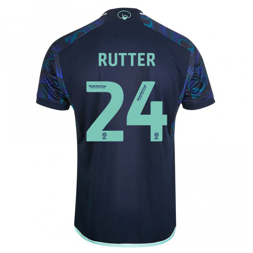 Kandiny Bambino Maglia Georginio Rutter #24 Blu Kit Gara Away 2023/24 Maglietta