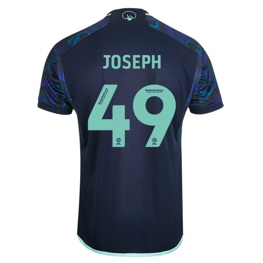 Kandiny Bambino Maglia Mateo Joseph #49 Blu Kit Gara Away 2023/24 Maglietta