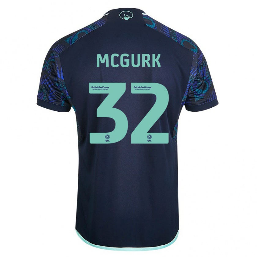 Kandiny Bambino Maglia Sean Mcgurk #32 Blu Kit Gara Away 2023/24 Maglietta