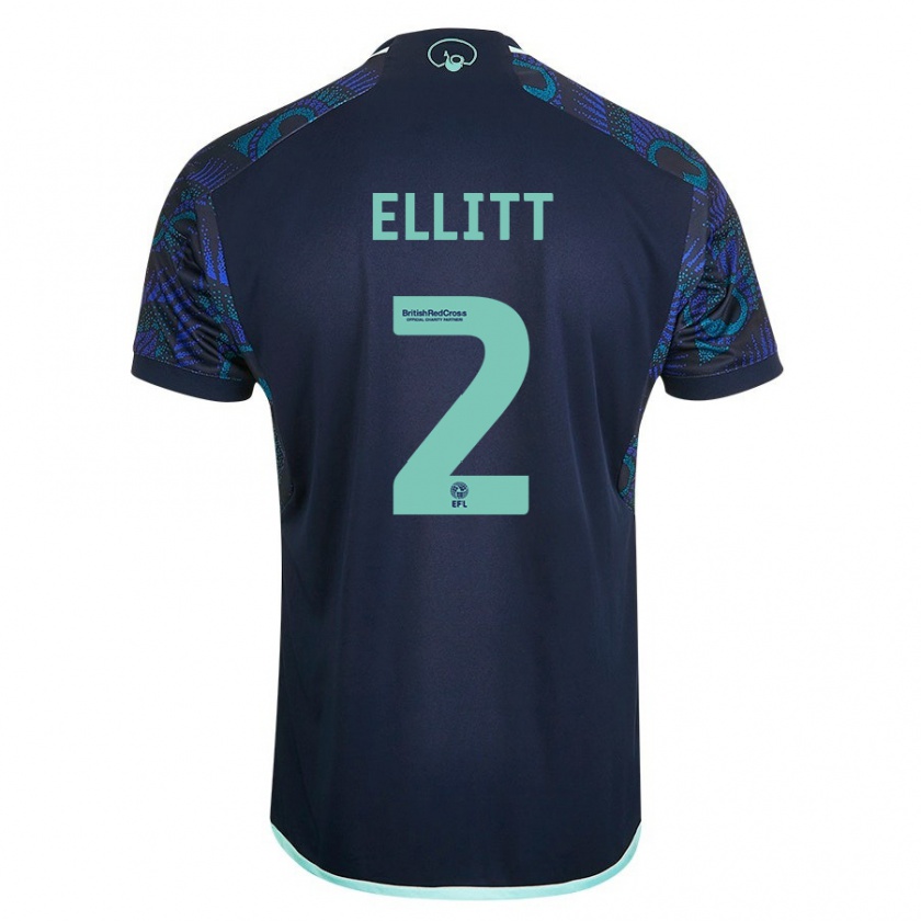 Kandiny Bambino Maglia Izzy Ellitt #2 Blu Kit Gara Away 2023/24 Maglietta