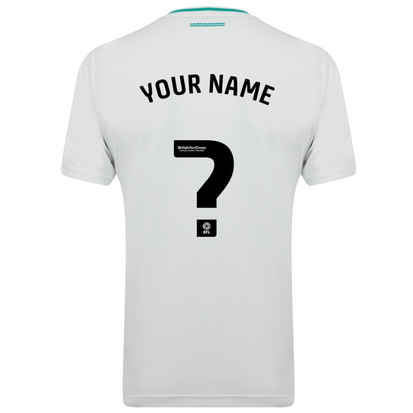 Kandiny Bambino Maglia Il Tuo Nome #0 Bianco Kit Gara Away 2023/24 Maglietta