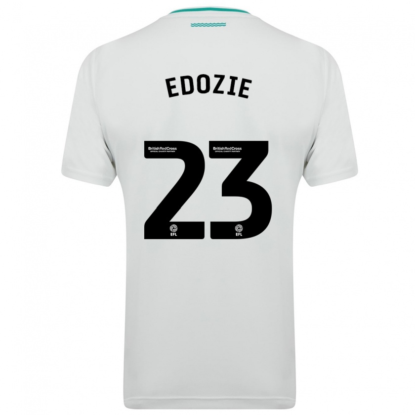 Kandiny Bambino Maglia Samuel Edozie #23 Bianco Kit Gara Away 2023/24 Maglietta