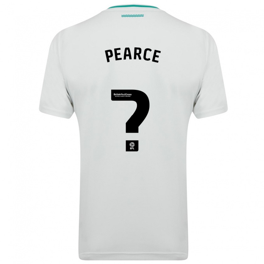 Kandiny Bambino Maglia Luke Pearce #0 Bianco Kit Gara Away 2023/24 Maglietta