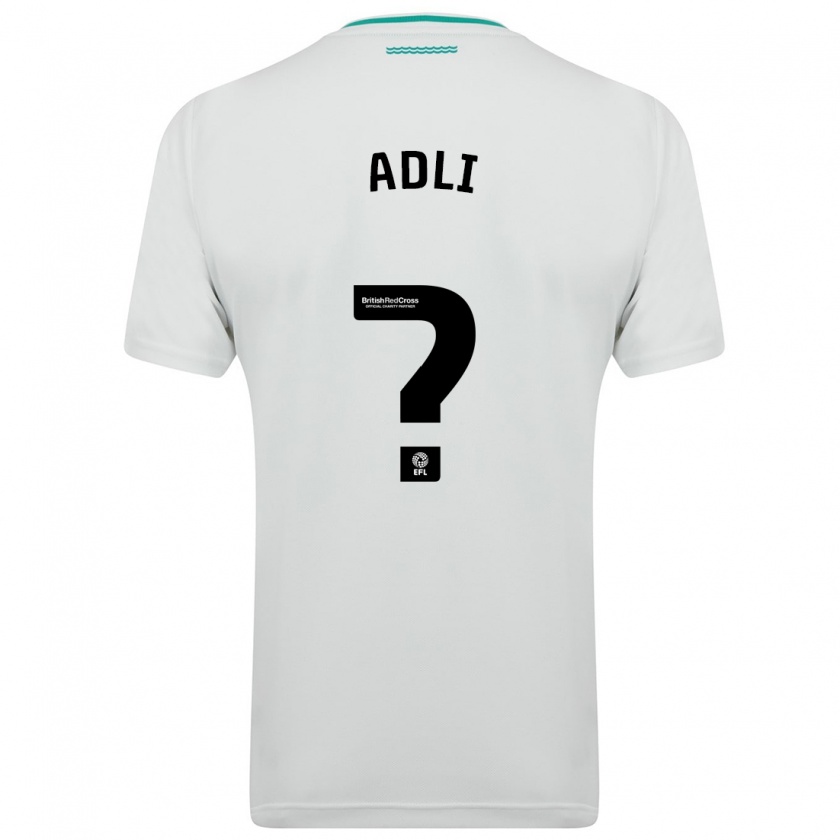 Kandiny Niño Camiseta Mohamed Adli #0 Blanco 2ª Equipación 2023/24 La Camisa