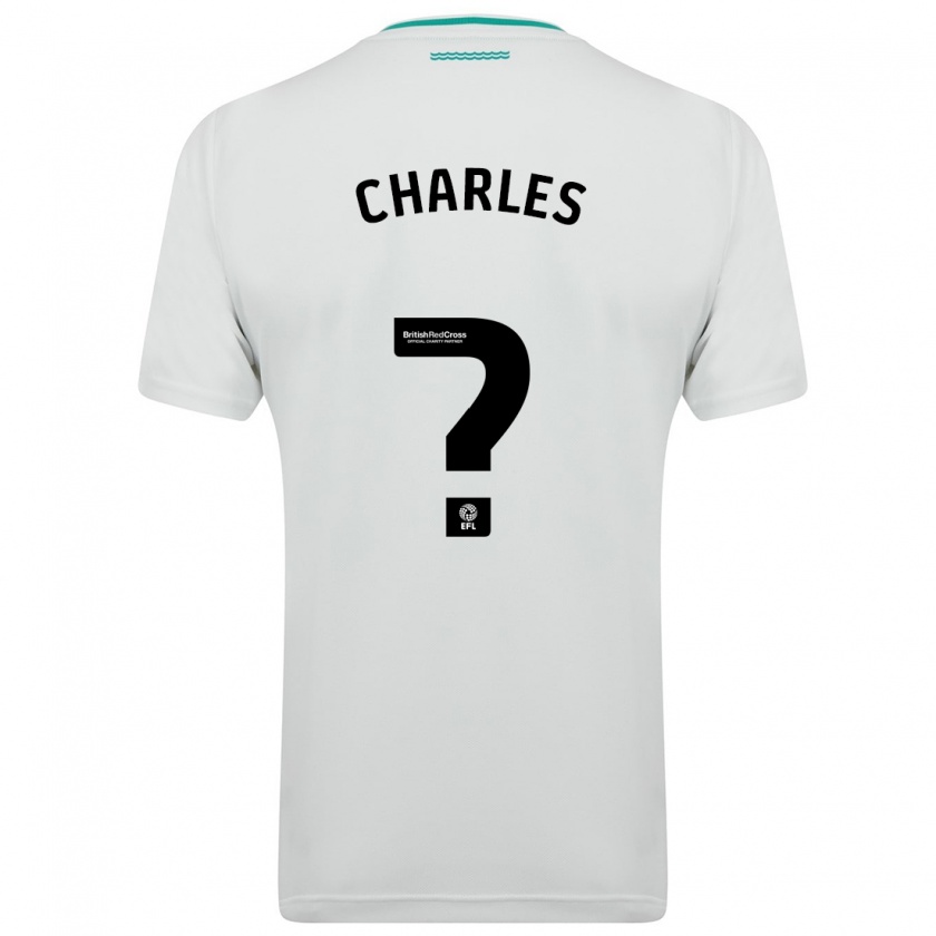 Kandiny Bambino Maglia Brandon Charles #0 Bianco Kit Gara Away 2023/24 Maglietta