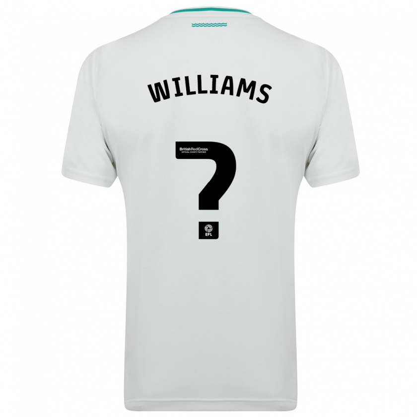 Kandiny Bambino Maglia Barnaby Williams #0 Bianco Kit Gara Away 2023/24 Maglietta