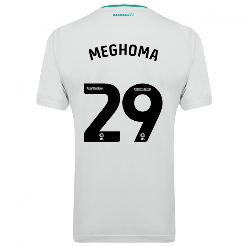 Kandiny Bambino Maglia Jayden Meghoma #29 Bianco Kit Gara Away 2023/24 Maglietta