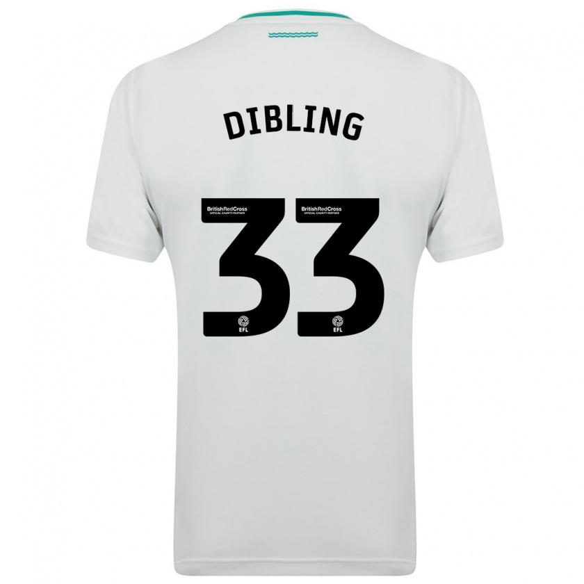 Kandiny Kinderen Tyler Dibling #33 Wit Uitshirt Uittenue 2023/24 T-Shirt België