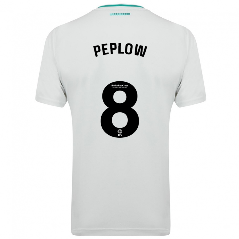 Kandiny Niño Camiseta Chloe Peplow #8 Blanco 2ª Equipación 2023/24 La Camisa