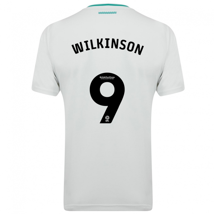 Kandiny Niño Camiseta Katie Wilkinson #9 Blanco 2ª Equipación 2023/24 La Camisa