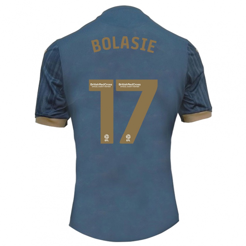 Kandiny Bambino Maglia Yannick Bolasie #17 Verde Acqua Scuro Kit Gara Away 2023/24 Maglietta