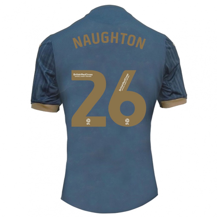 Kandiny Bambino Maglia Kyle Naughton #26 Verde Acqua Scuro Kit Gara Away 2023/24 Maglietta