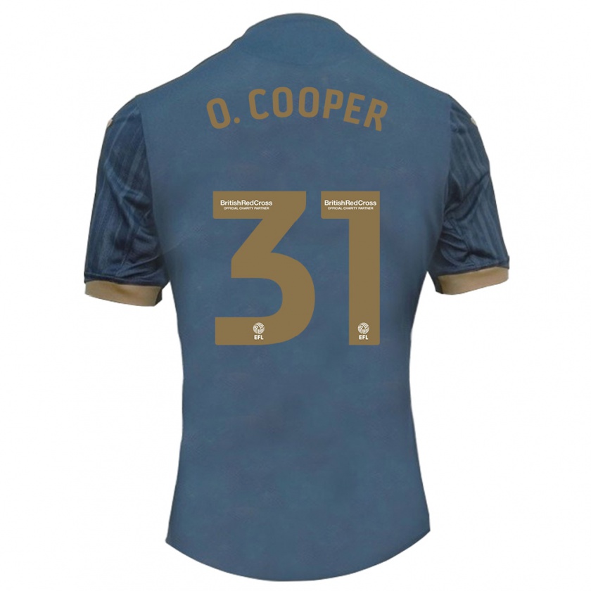 Kandiny Bambino Maglia Oliver Cooper #31 Verde Acqua Scuro Kit Gara Away 2023/24 Maglietta