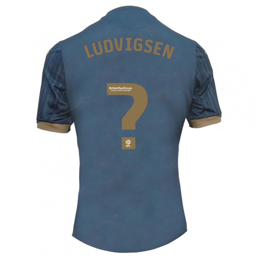 Kandiny Kinder Kai Ludvigsen #0 Dunkles Blaugrün Auswärtstrikot Trikot 2023/24 T-Shirt Österreich