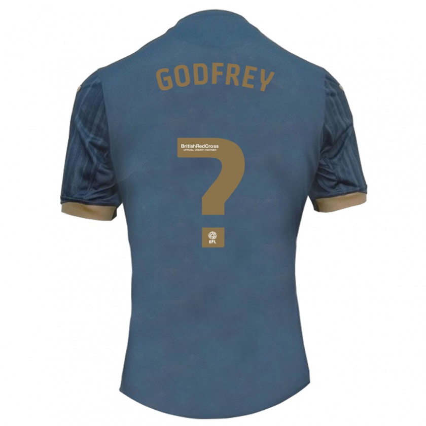 Kandiny Bambino Maglia Alex Godfrey #0 Verde Acqua Scuro Kit Gara Away 2023/24 Maglietta