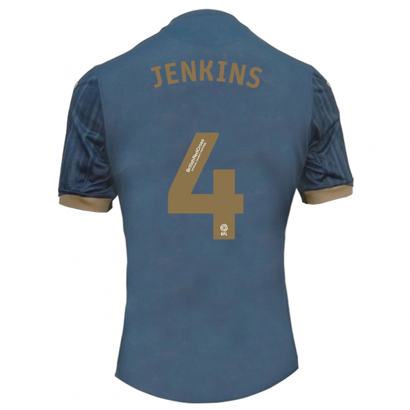 Kandiny Kinderen Shaunna Jenkins #4 Donkerblauw Uitshirt Uittenue 2023/24 T-Shirt België