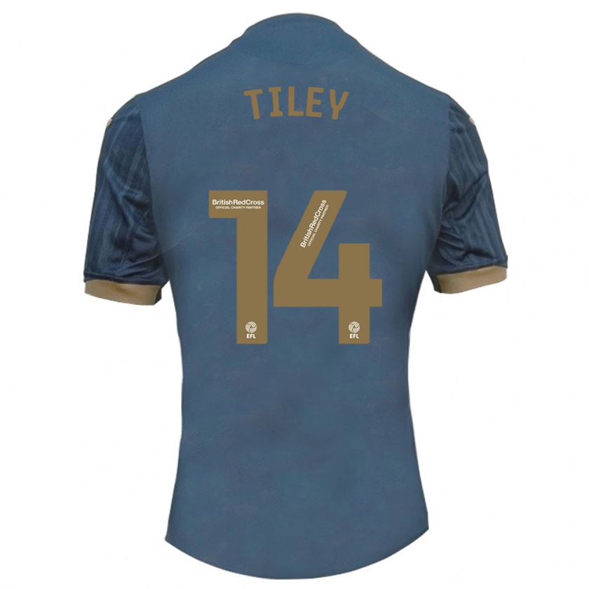 Kandiny Kinder Chloe Tiley #14 Dunkles Blaugrün Auswärtstrikot Trikot 2023/24 T-Shirt Österreich