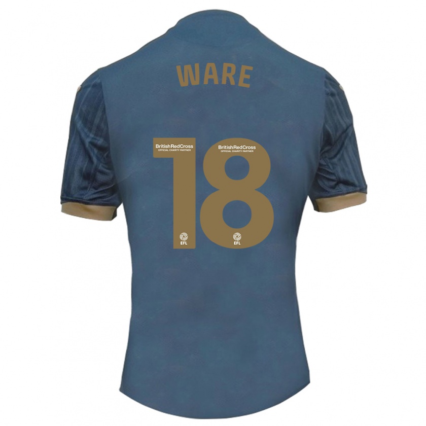 Kandiny Bambino Maglia Phoebe Ware #18 Verde Acqua Scuro Kit Gara Away 2023/24 Maglietta