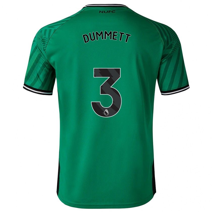 Kandiny Kinderen Paul Dummett #3 Groente Uitshirt Uittenue 2023/24 T-Shirt België