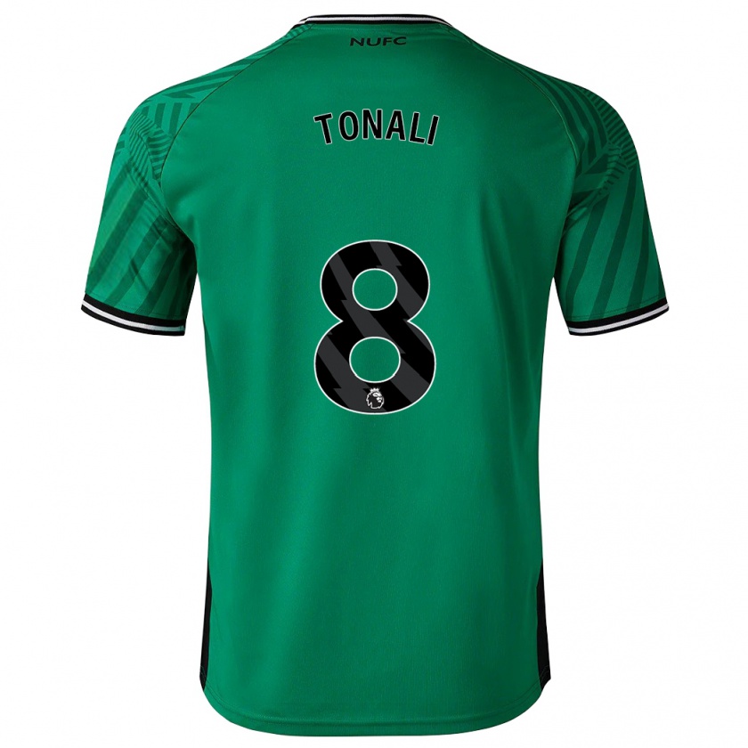 Kandiny Bambino Maglia Sandro Tonali #8 Verde Kit Gara Away 2023/24 Maglietta