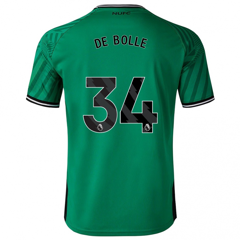 Kandiny Bambino Maglia Lucas De Bolle #34 Verde Kit Gara Away 2023/24 Maglietta